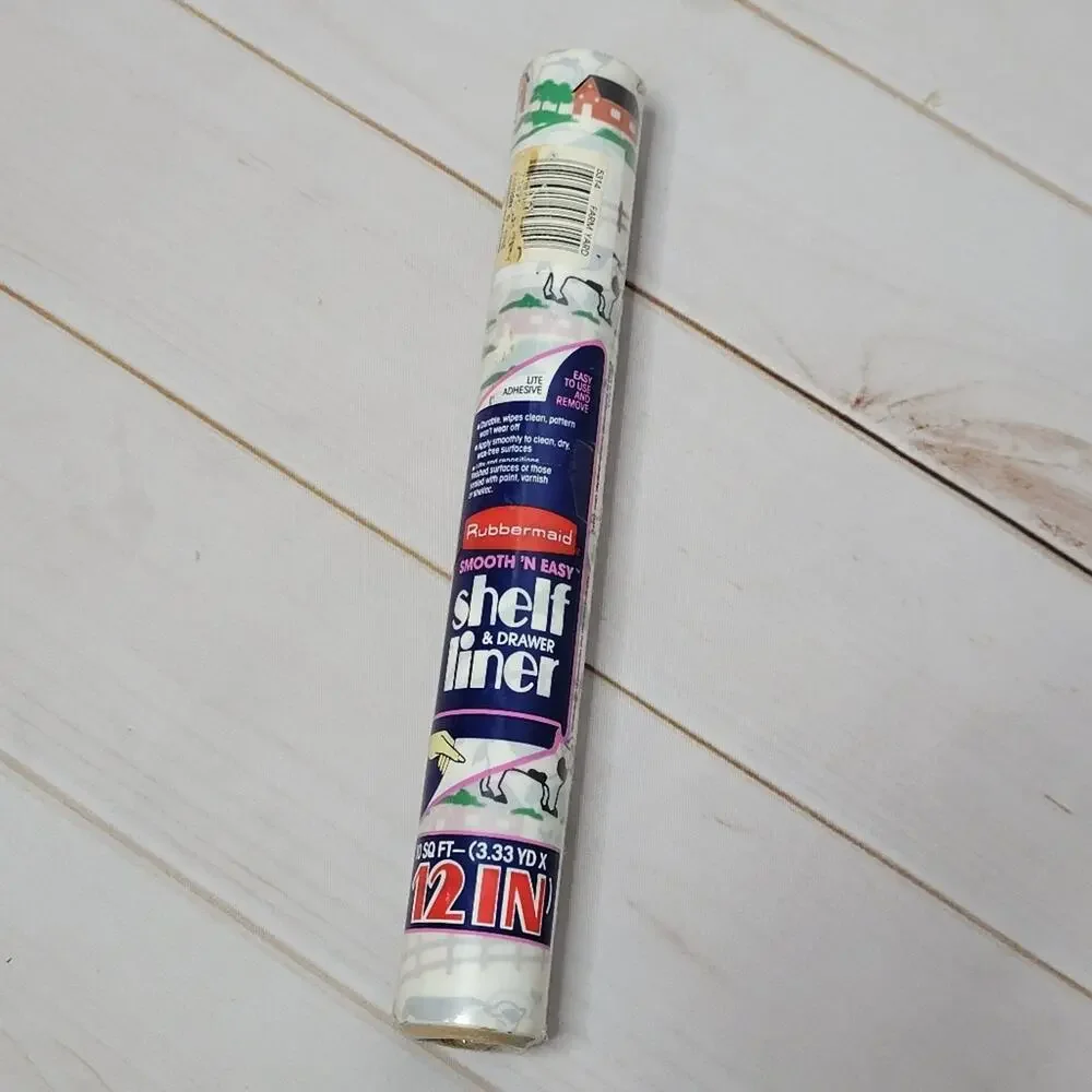 Vintage 80s Rubbermaid Farm Yard Shelf Liner, 10 Sq. Ft.